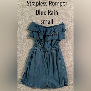 Strapless Ruffled Romper